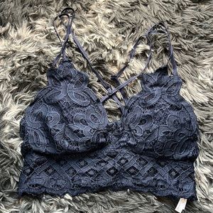 Navy Blue lace bralette